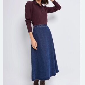 Tuckernuck Britt Denim A-Line Skirt